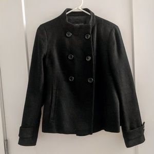 Ann Taylor Swing Black Wool Short Jacket